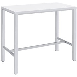 Natividad 5-piece Pub Height Bar Table Set White High Gloss