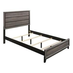 Coaster Watson 56&quot Transitional Wood Full Panel Bed in Gray Oak