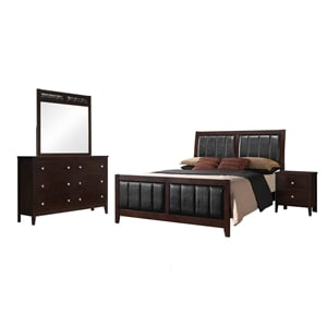 Carlton 4-piece Full Bedroom Set Cappuccino
