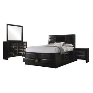 Briana 4-piece California King Bedroom Set Black