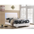 Felicity Wood Full LED Panel Bed White High Gloss