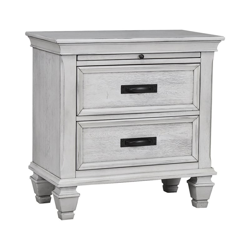 Franco 5-piece Queen Bedroom Set Distressed White
