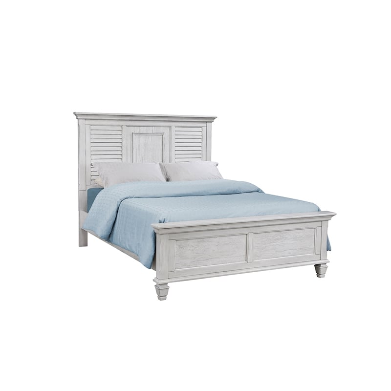 Franco 5-piece Eastern King Bedroom Set Distressed White