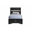 Miranda 51-inch Wood Twin Storage Panel Bed Black