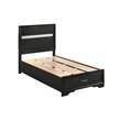 Miranda 51-inch Wood Twin Storage Panel Bed Black