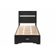 Miranda 51-inch Wood Twin Storage Panel Bed Black