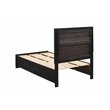 Miranda 51-inch Wood Twin Storage Panel Bed Black