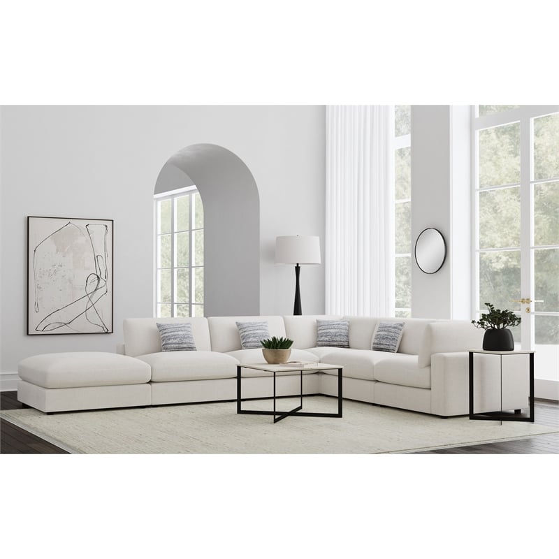 Serene 6-piece Upholstered Modular Sectional Sofa Beige