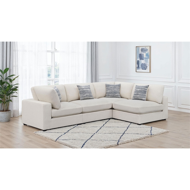 Serene 4-piece Upholstered Modular Sectional Sofa Beige