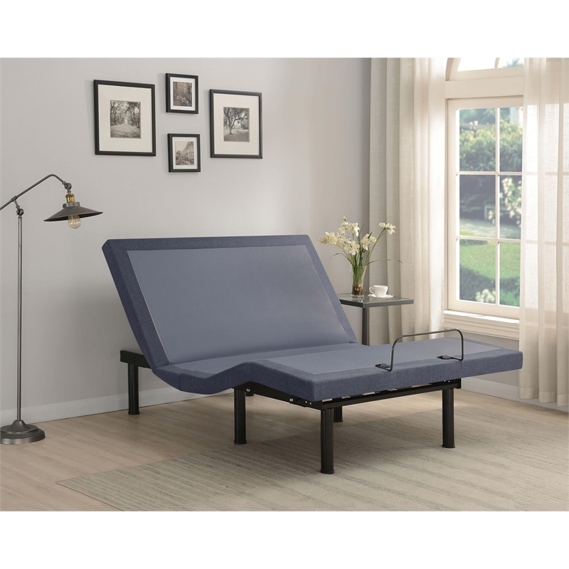 Clara California King Adjustable Bed Base Grey and Black