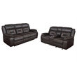 Greer 2-piece Upholstered Reclining Sofa Set Brown