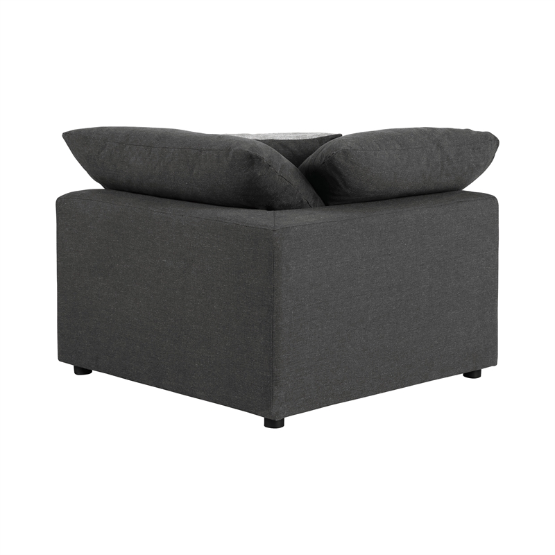 Serene 6-piece Upholstered Modular Sectional Sofa Charcoal