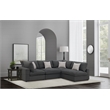 Serene 4-piece Upholstered Modular Sectional Sofa Charcoal