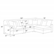 Serene 4-piece Upholstered Modular Sectional Sofa Charcoal
