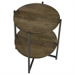 Coaster Axel Round Accent Table with Open Shelf in Natural and Gunmetal