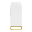 Elsa 2-door Wood Storage Accent Cabinet White and Gold