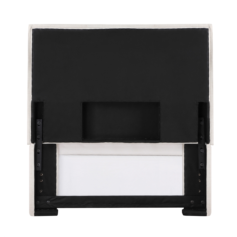 Izzy Upholstered Twin Panel Headboard Sand