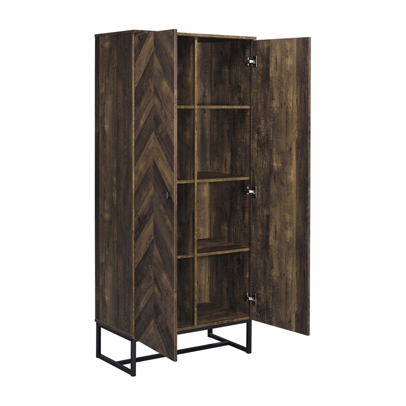 Carolyn 2-door Engineered Wood Accent Cabinet Rustic Oak