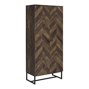 Carolyn 2-door Engineered Wood Accent Cabinet Rustic Oak