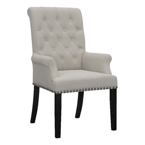 Alana Velvet Upholstered Dining Arm Chair Sand