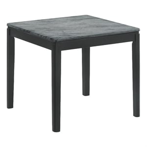 Mozzi Square Faux Marble Side End Table Grey and Black