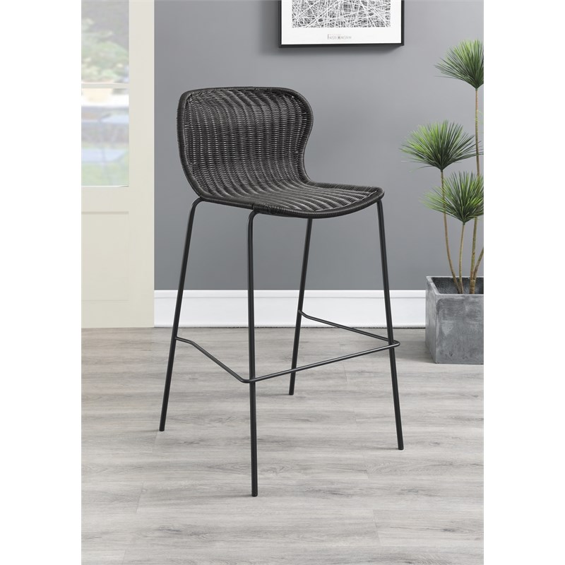 Mckinley Faux Rattan Metal Bar Chair Brown