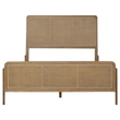 Arini Rattan Queen Panel Bed Sand Wash and Natural Cane