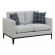 Apperson Upholstered Track Arm Loveseat Light Grey