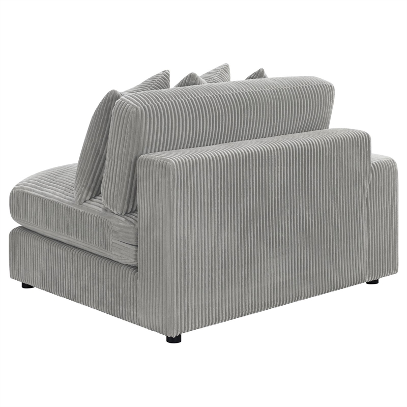 Blaine Upholstered Reversible Chaise Sectional Sofa Fog