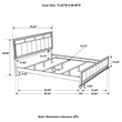 Barzini Wood California King Panel Bed White