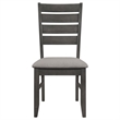 Dalila Wood Dining Side Chair Dark Grey