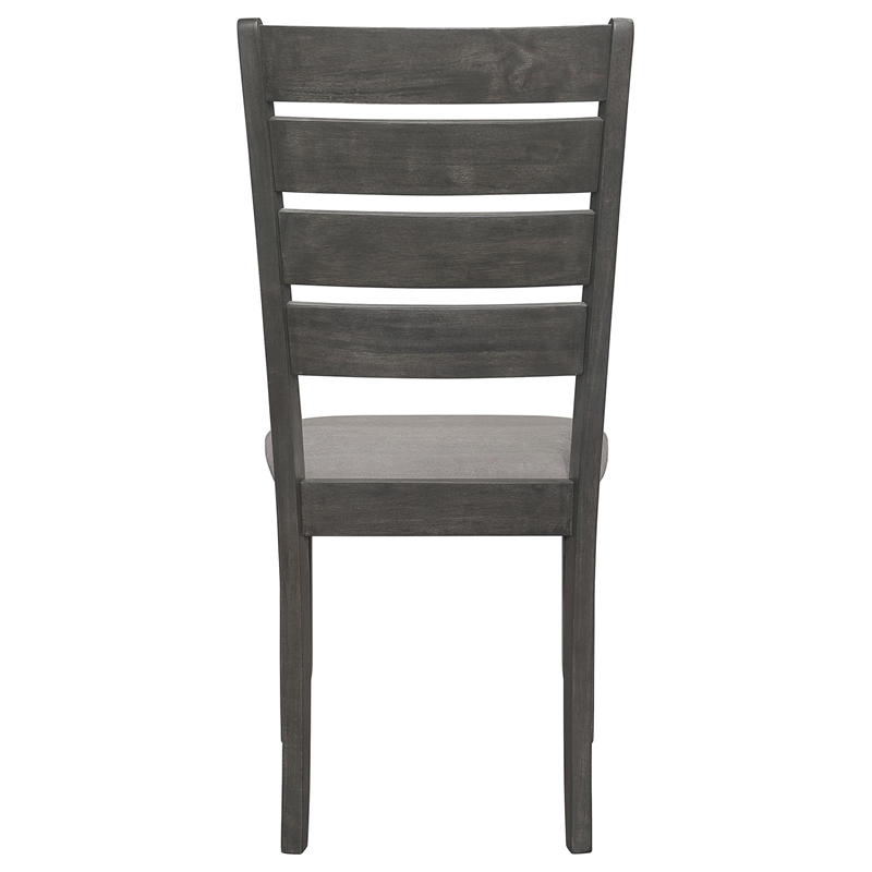 Dalila Wood Dining Side Chair Dark Grey