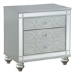 Gunnison 2-drawer Nightstand Silver Metallic