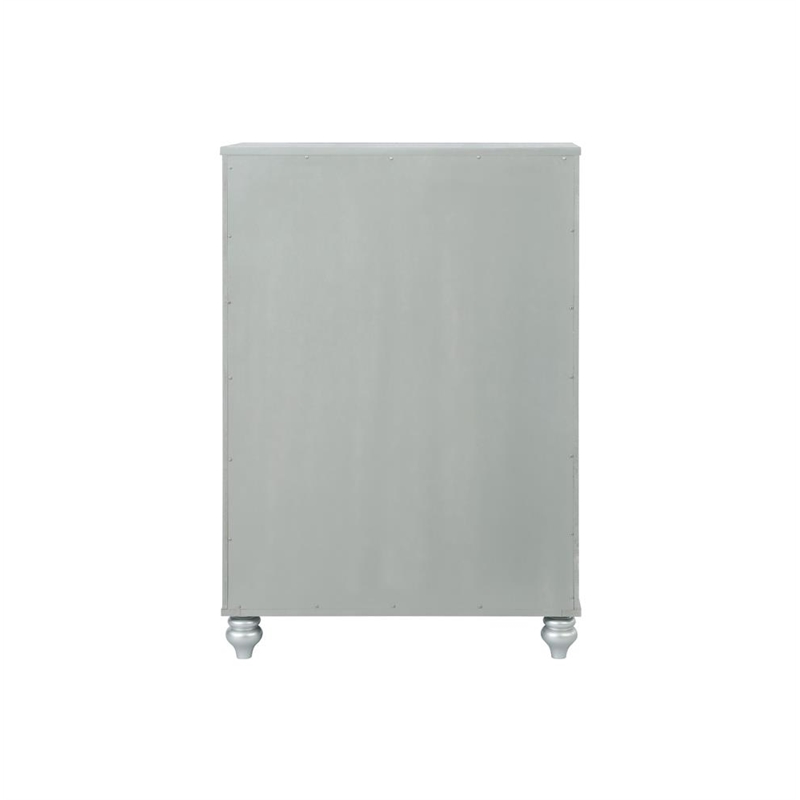 Gunnison 5-drawer Bedroom Chest Silver Metallic