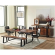 Ditman Live Edge Wood Dining Bench Grey Sheesham