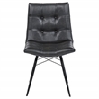 Coaster Aiken 19'' Faux Leather Upholstered Dining Side Chair in Charcoal