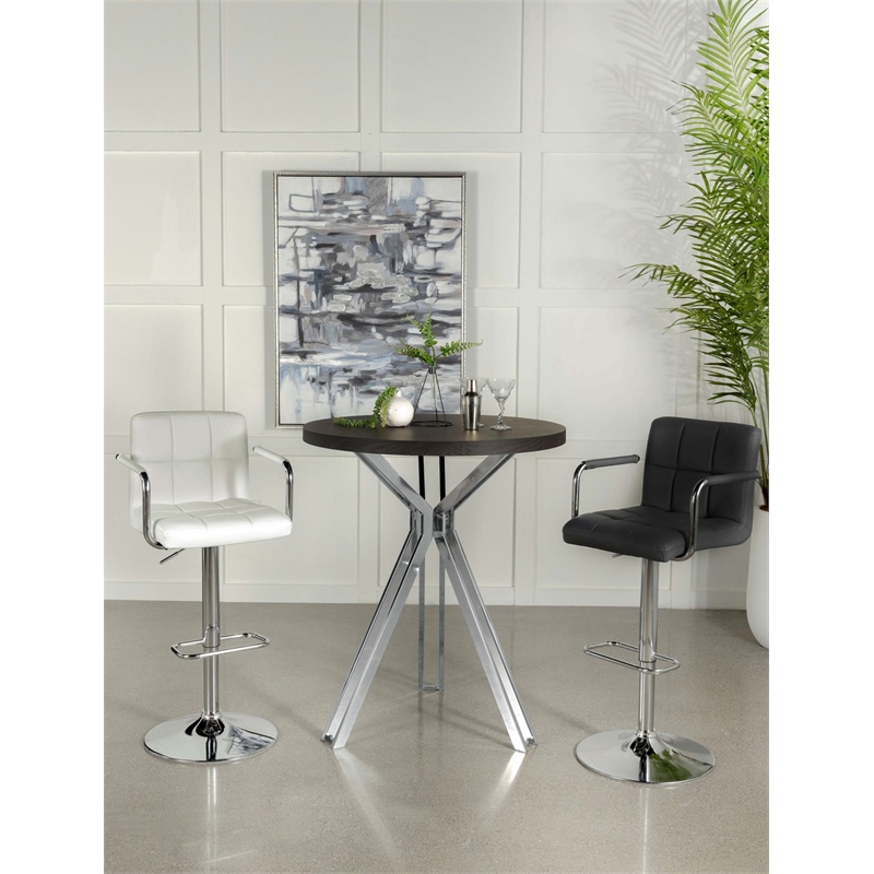 Edgerton Round 35-inch Pub Height Bistro Bar Table Dark Oak