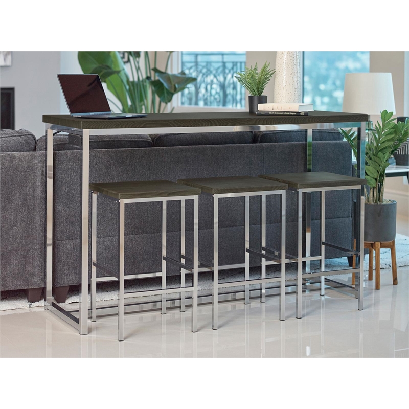 Coaster Cassidy 4-piece Counter Height Dining Table Set Dark Oak
