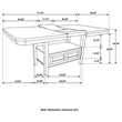 Coaster Prentiss Wood Counter Height Table with Butterfly Leaf in Cappuccino