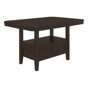 Coaster Prentiss Wood Counter Height Table with Butterfly Leaf in Cappuccino