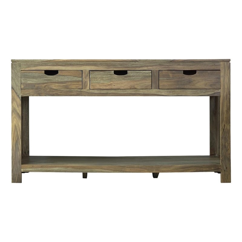 Esther 3-drawer Wood Console Table Natural Sheesham