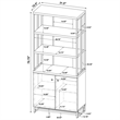Millbrook 71-inch 2-door Storage Bookshelf Rustic Oak