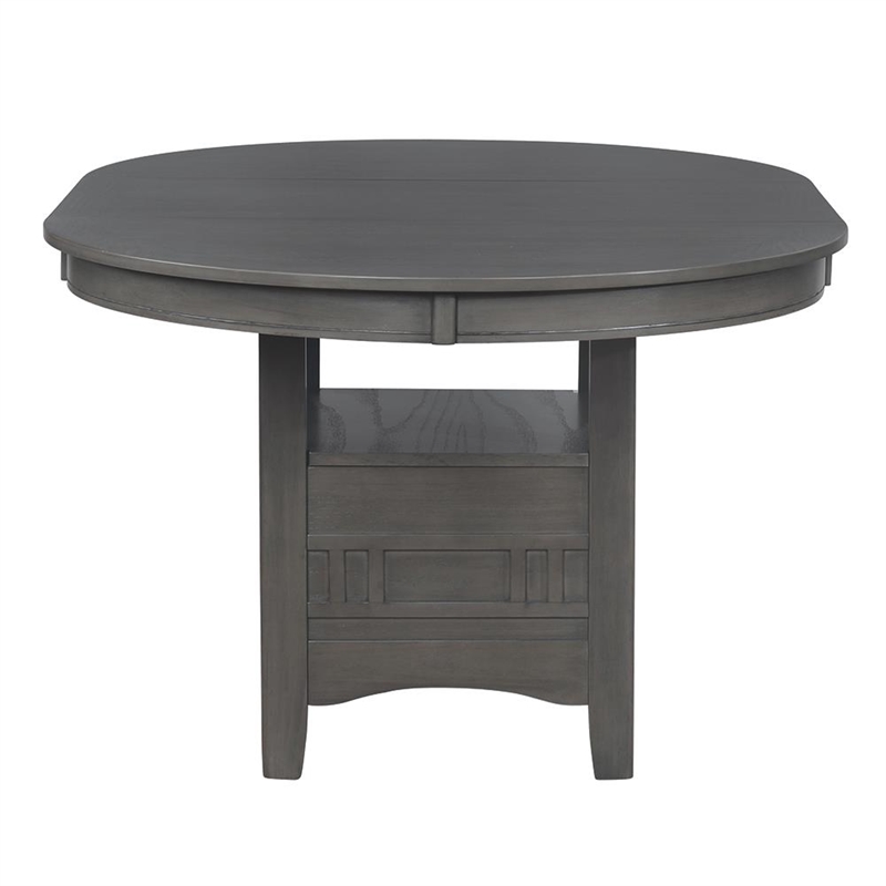 Lavon Oval 60-inch Extension Leaf Dining Table Medium Grey