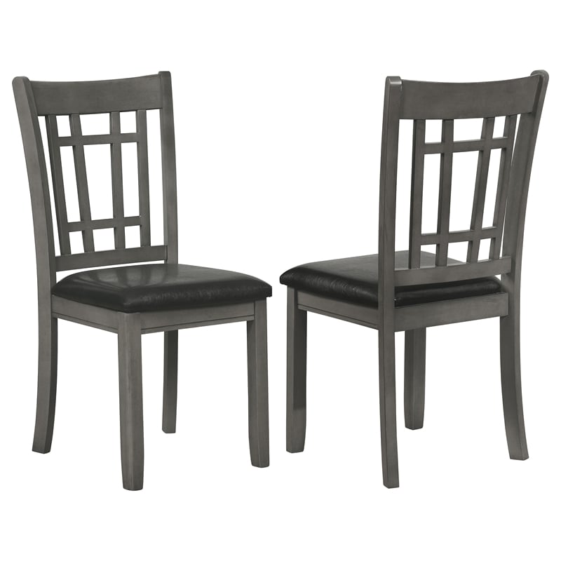 Coaster Lavon 19.25'' Wood Dining Side Chair in Black/Medium Gray