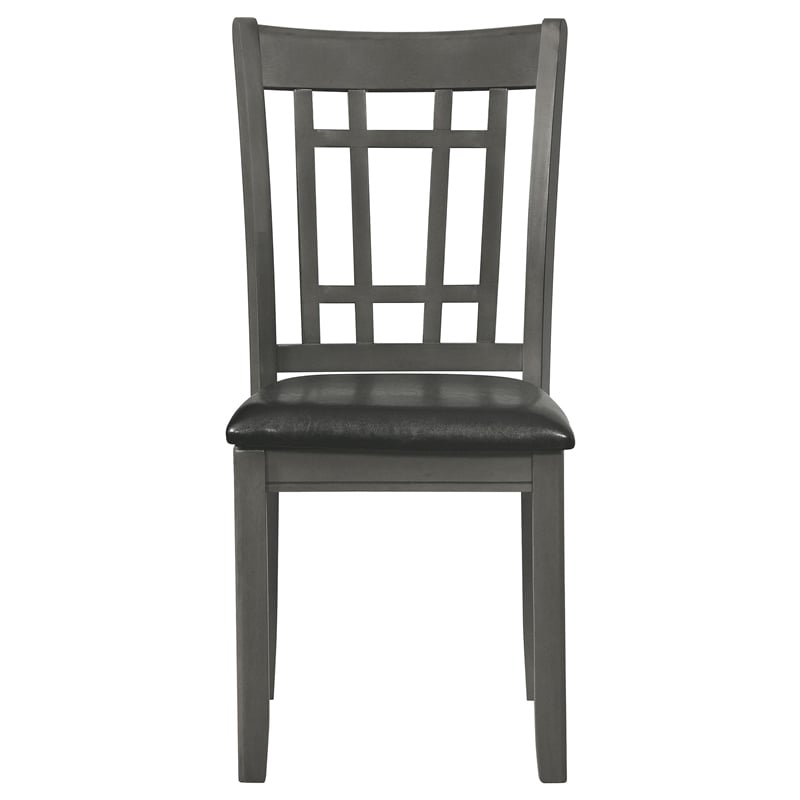 Coaster Lavon 19.25'' Wood Dining Side Chair in Black/Medium Gray