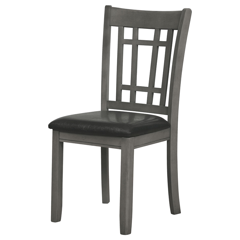 Coaster Lavon 19.25'' Wood Dining Side Chair in Black/Medium Gray
