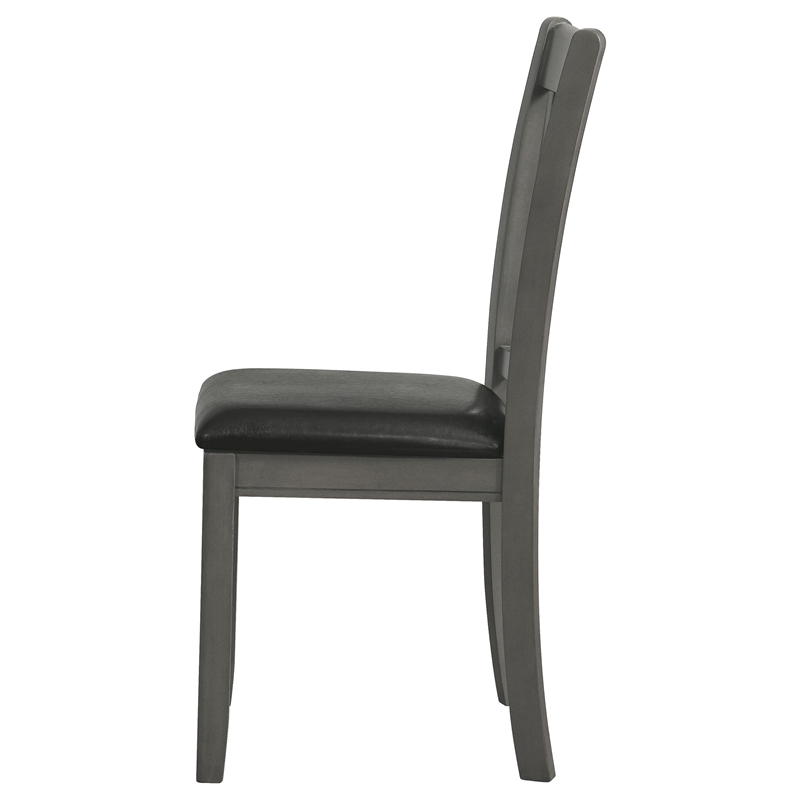 Coaster Lavon 19.25'' Wood Dining Side Chair in Black/Medium Gray