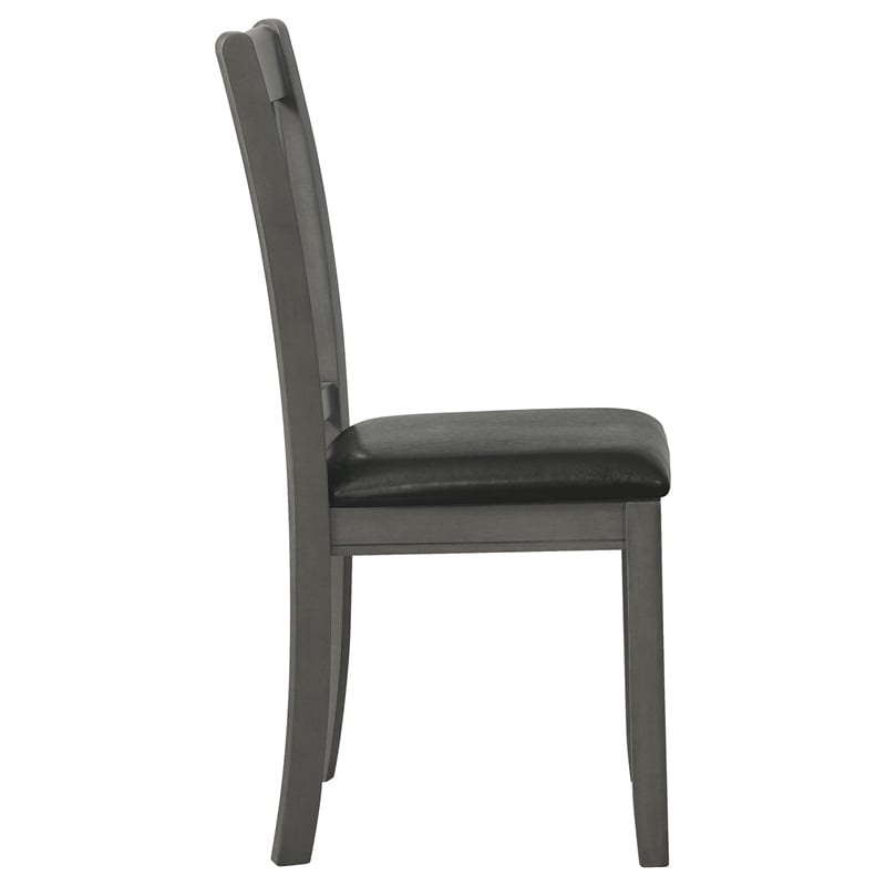 Coaster Lavon 19.25'' Wood Dining Side Chair in Black/Medium Gray