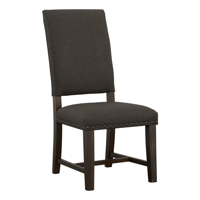Twain Upholstered Dining Side Chair Warm Grey