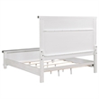 Coaster Lilith Wood Queen Panel Bed Distressed in Gray and White